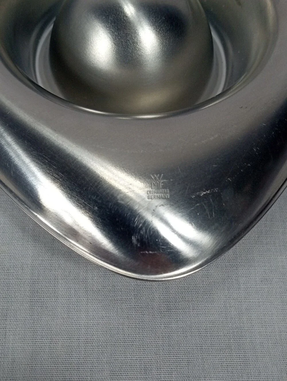 Set Of Four WMF Cromargan Germany Triangular Stainless Steel Egg Cups